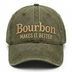 Bourbon Makes It Better Washed Hat thumbnail 3