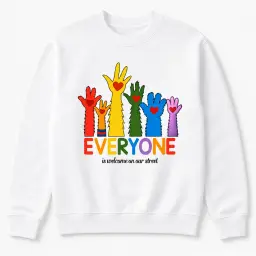 Everyone Is Welcome Rainbow T-Shirt thumbnail 3