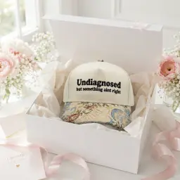 Undiagnosed But Something Ain't Right Embroidered Cap thumbnail 2