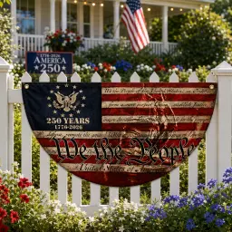 We The People 250 Years Patriotic Semicircular Flag thumbnail 4