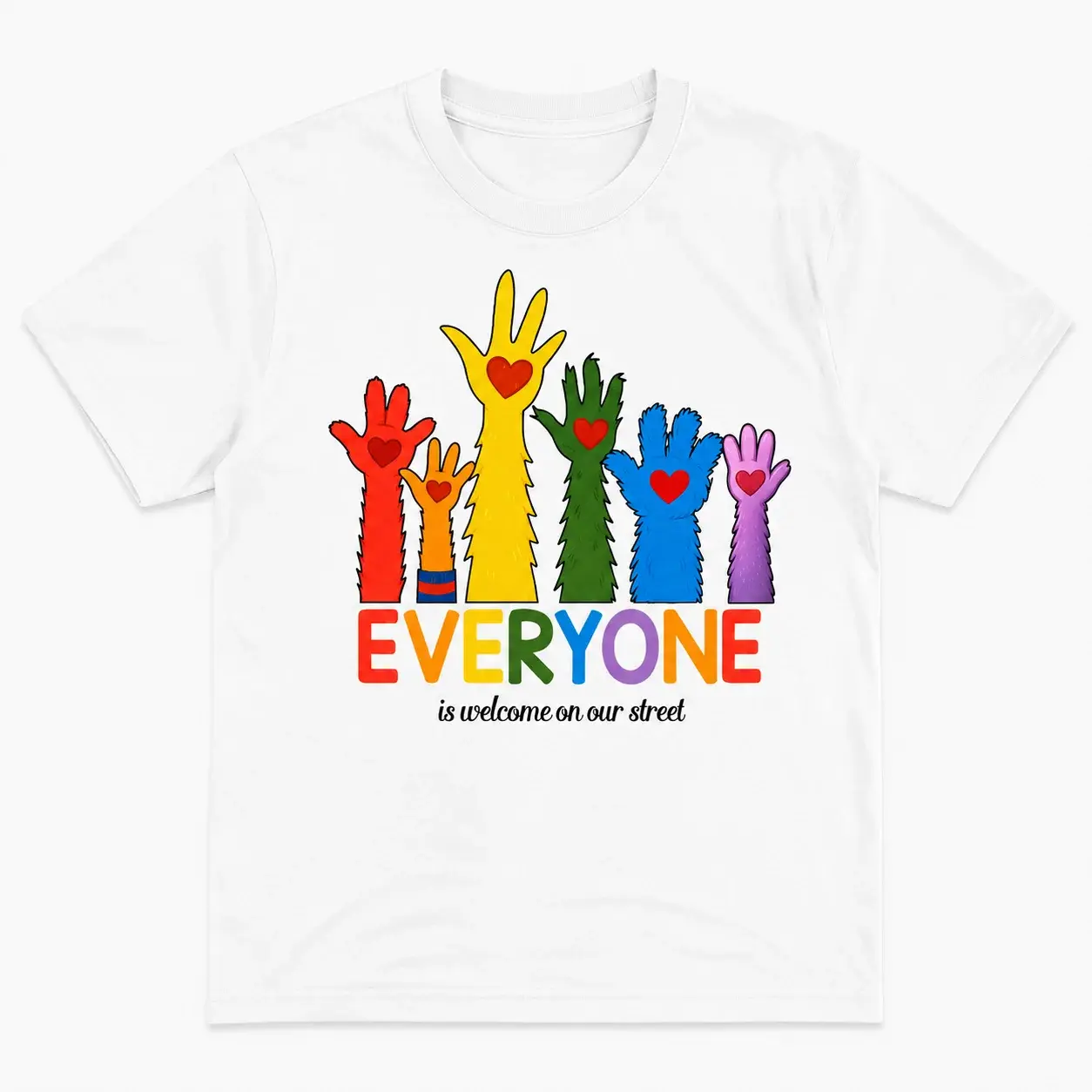 Everyone Is Welcome Rainbow T-Shirt