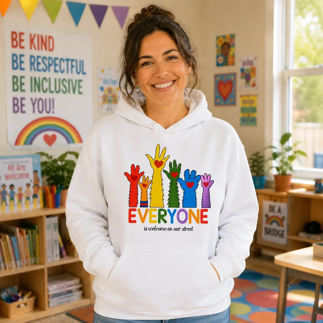 Everyone Is Welcome Rainbow T-Shirt