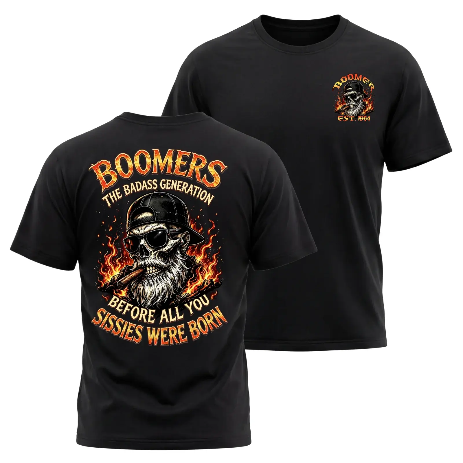 Custom Year Boomers Badass Generation T-Shirt