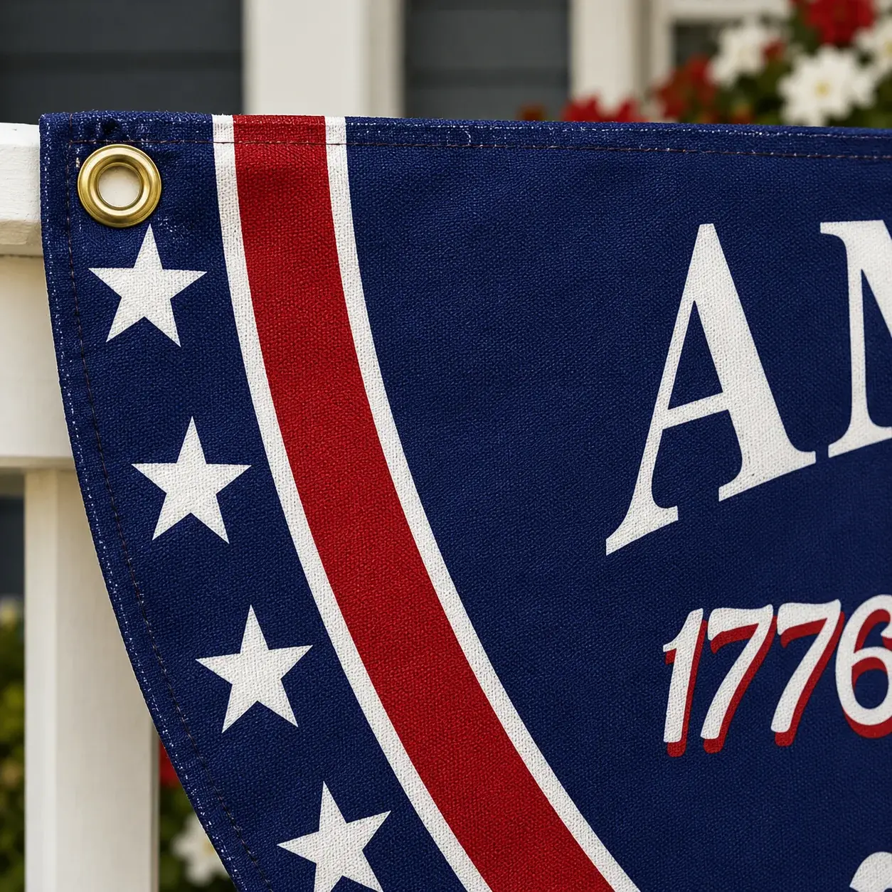 America 250th Birthday Semicircular Flag