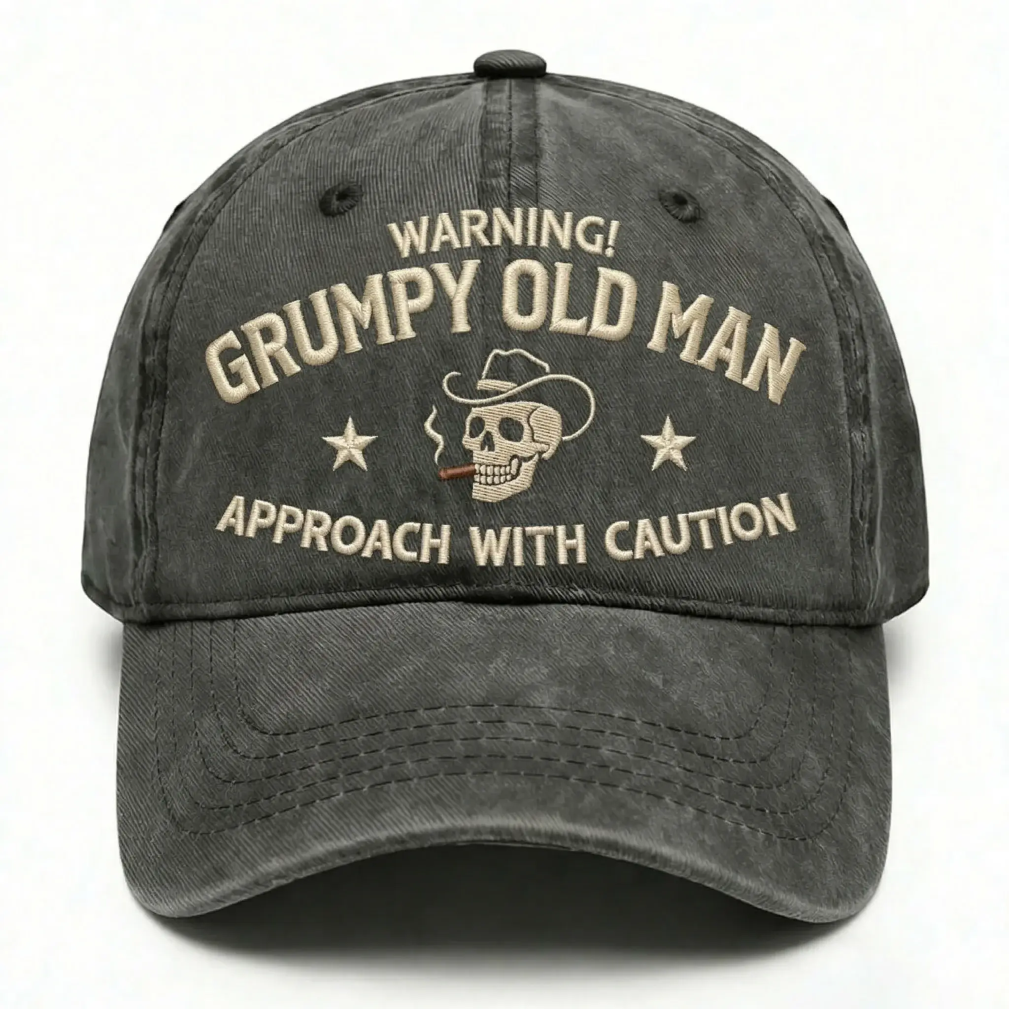 Grumpy Old Man Approach With Caution Washed Hat