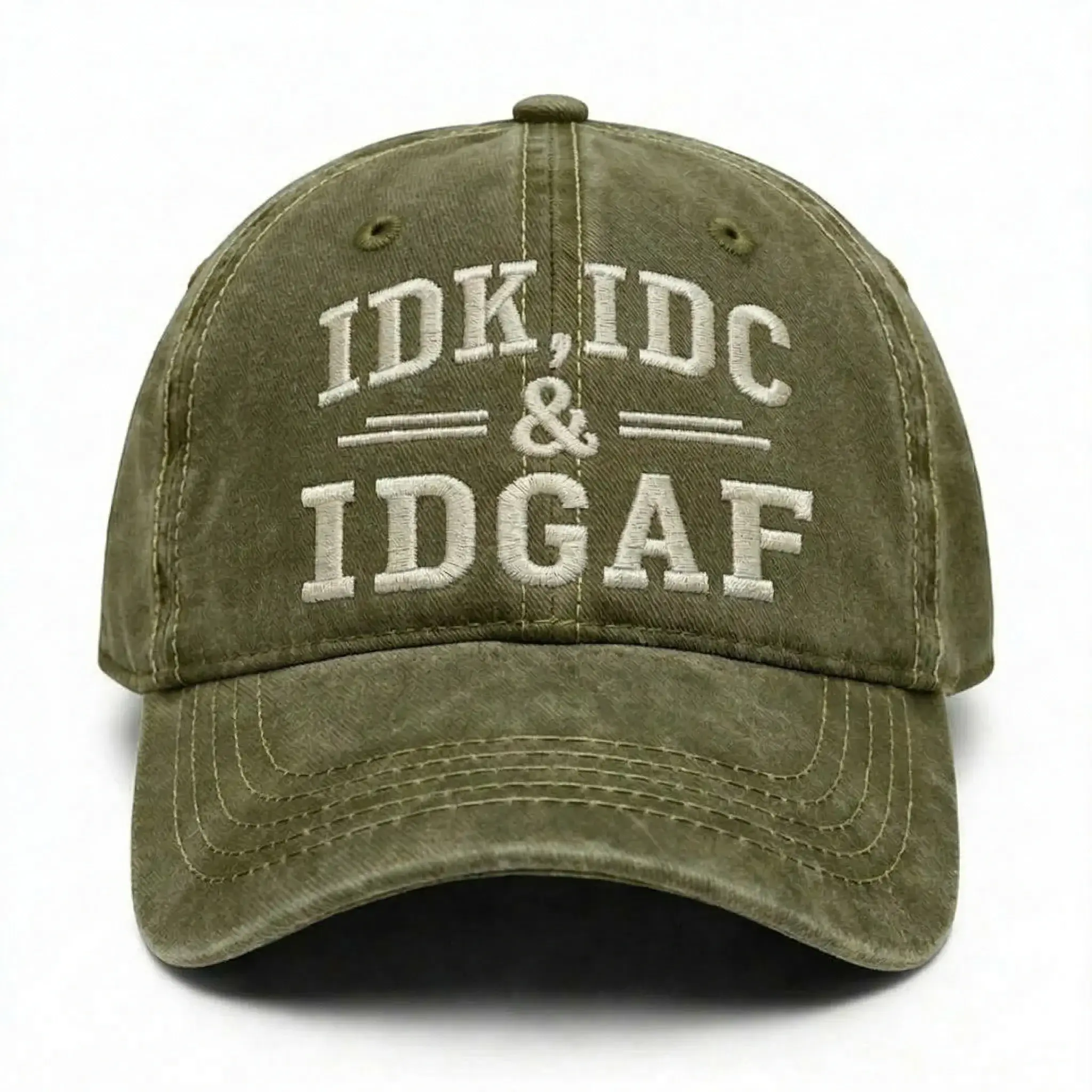 IDK, IDC, IDGAF Washed Hat
