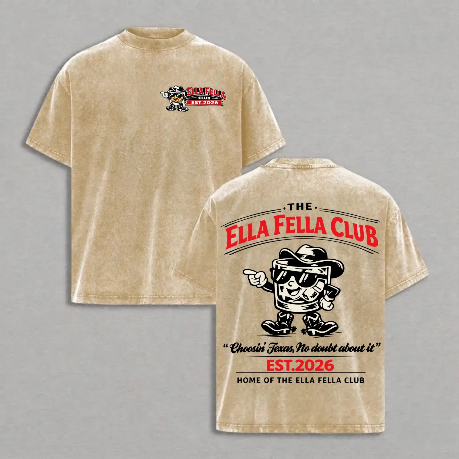 Ella Fella Club Washed Cotton T-Shirt
