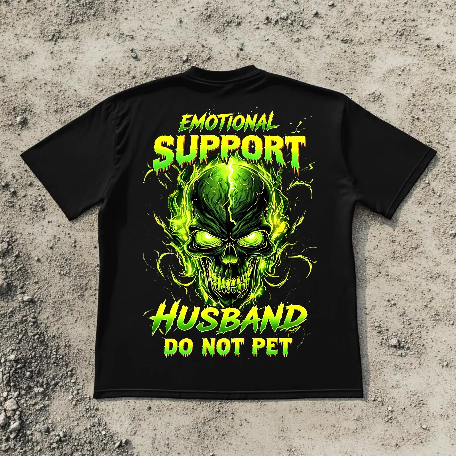 Gen X Emotional Support Husband Skull T-Shirt