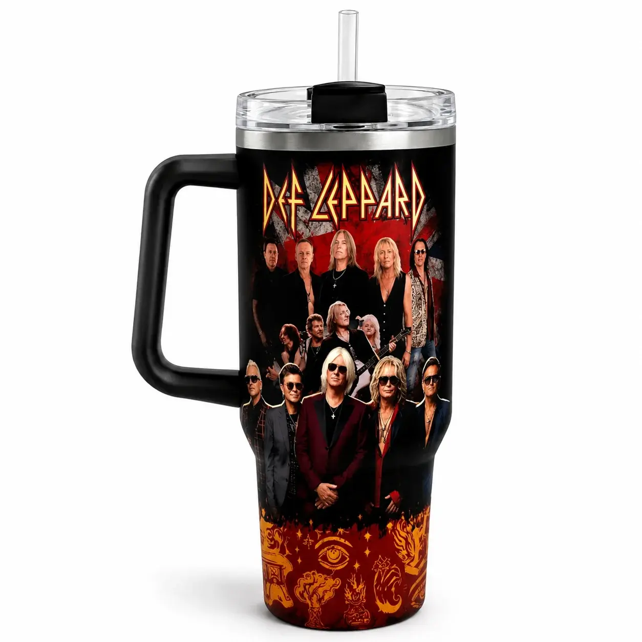Def Leppard Glam Rock Band Tumbler