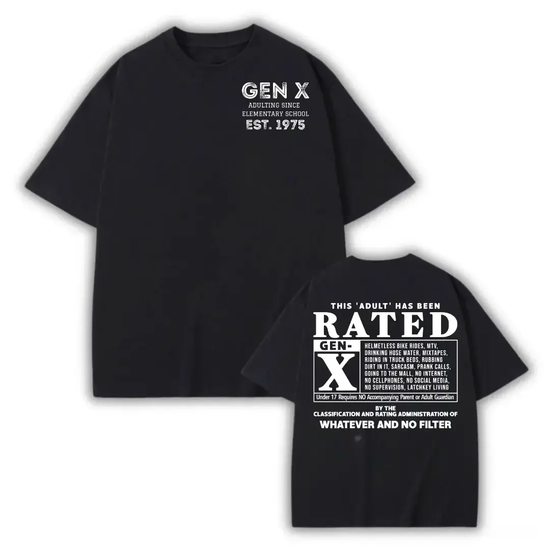 Gen X Rated Adulting Since Elementary School T-Shirt