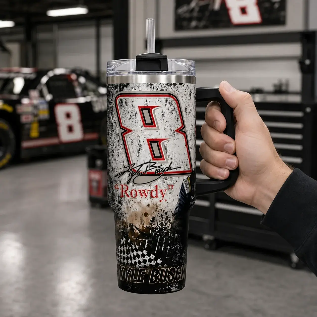 Kyle Busch Number 8 Rowdy Racing Tumbler