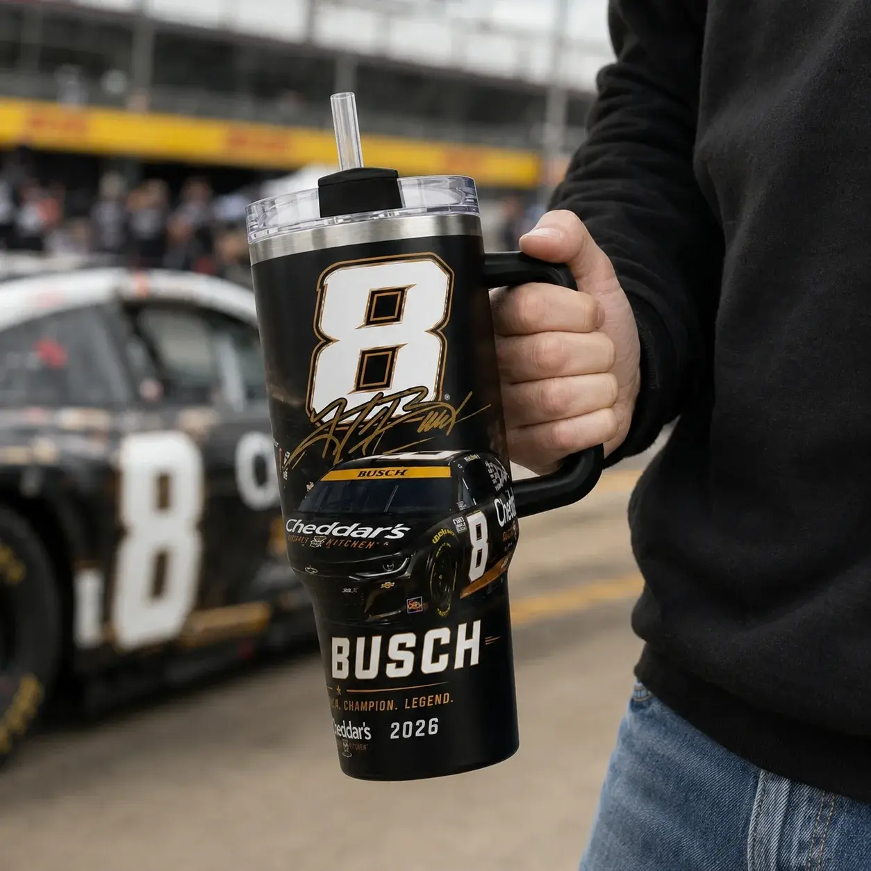 Kyle Busch Number 8 Racing Fan Tumbler