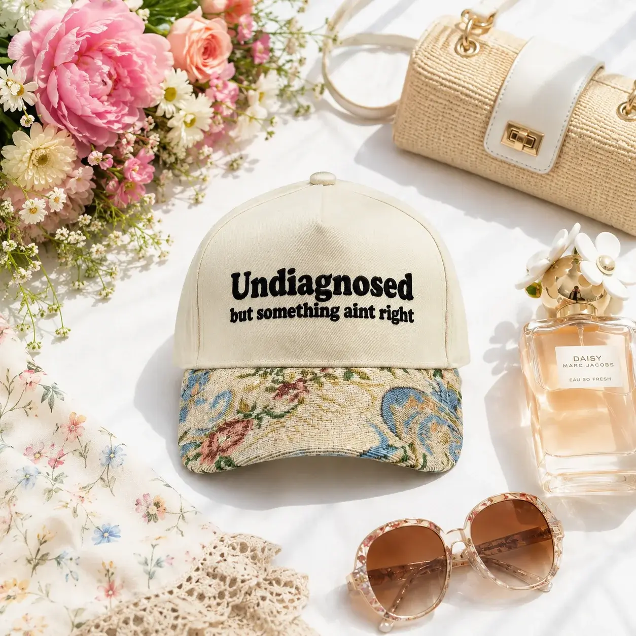 Undiagnosed But Something Ain't Right Embroidered Cap