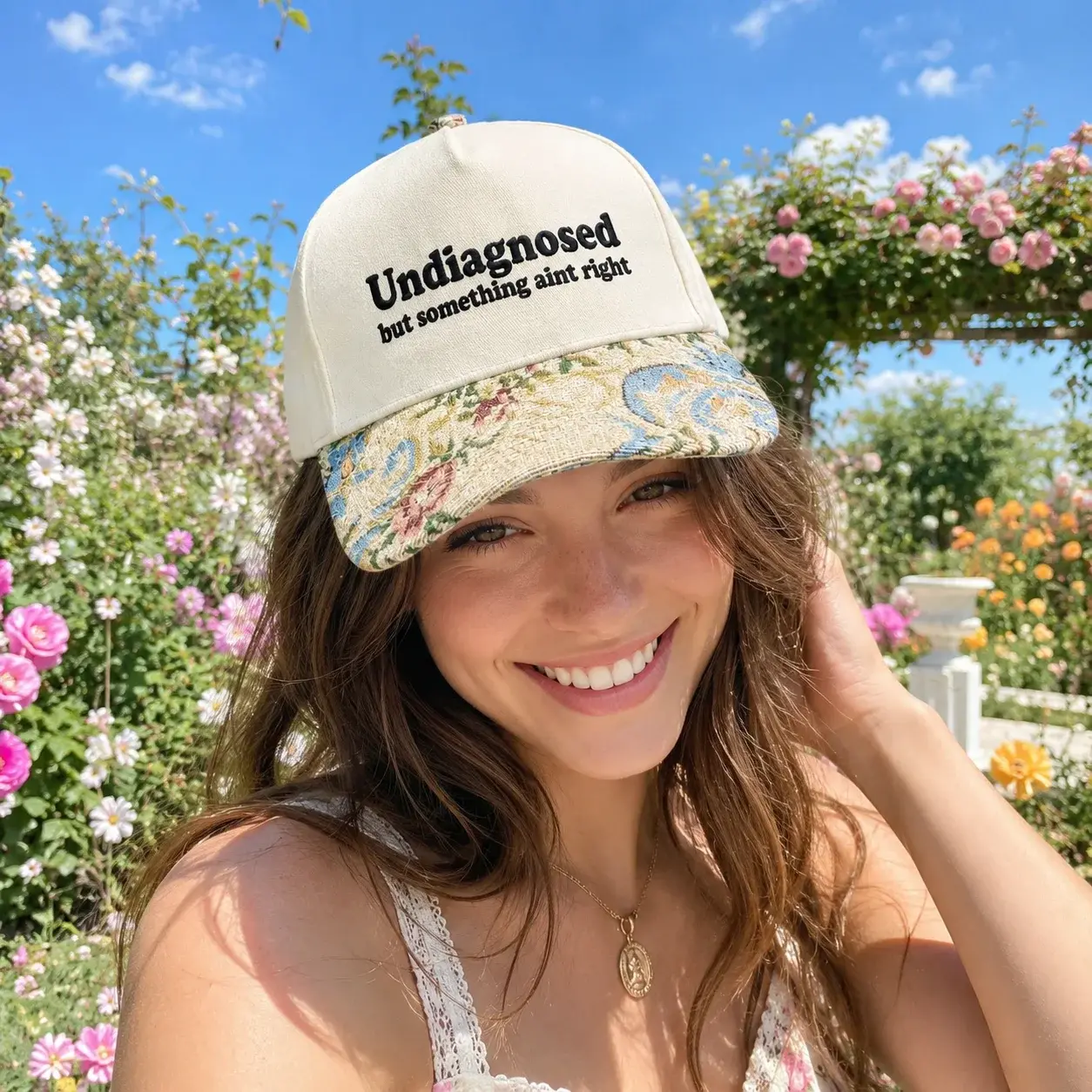 Undiagnosed But Something Ain't Right Embroidered Cap