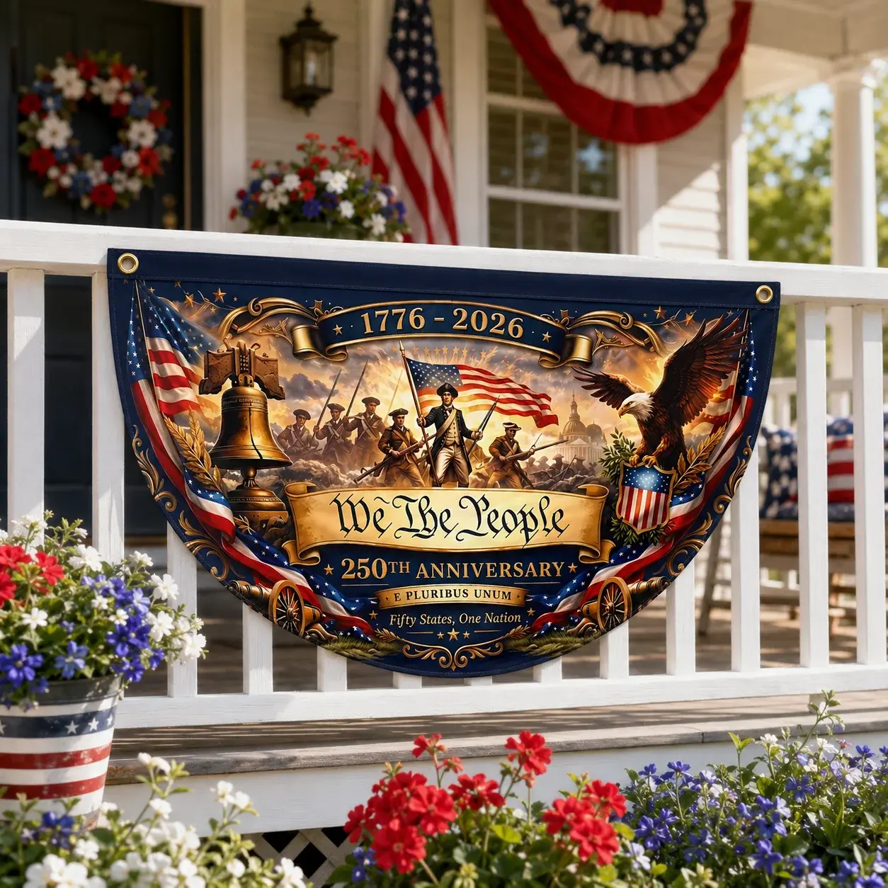 We The People 250th Anniversary Semicircular Flag