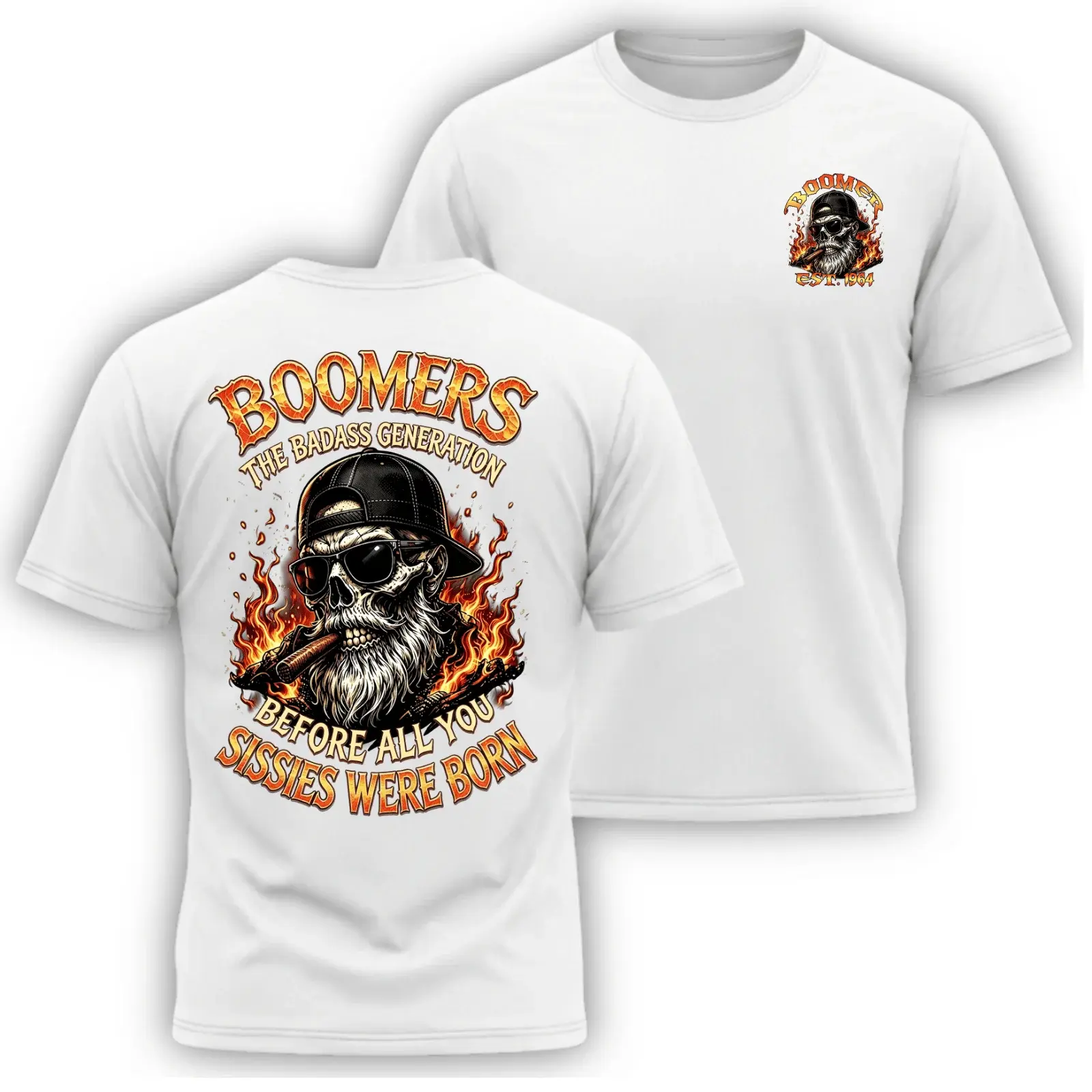 Custom Year Boomers Badass Generation T-Shirt