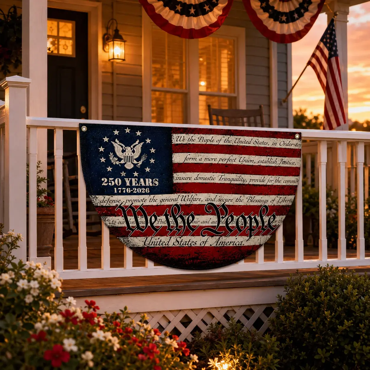 We The People 250 Years Semicircular Flag