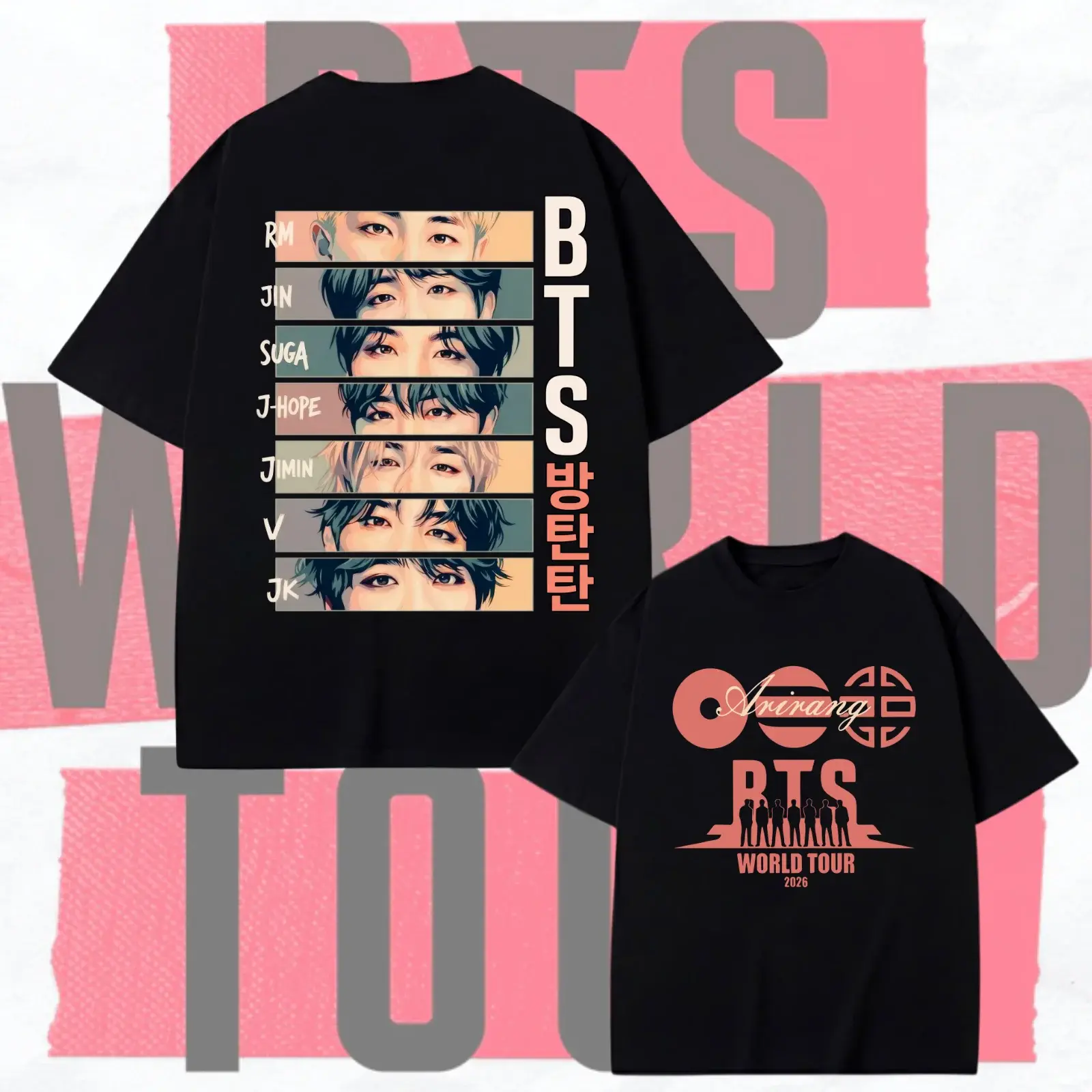 Minimal BTS World Tour 2026 Concert T-Shirt