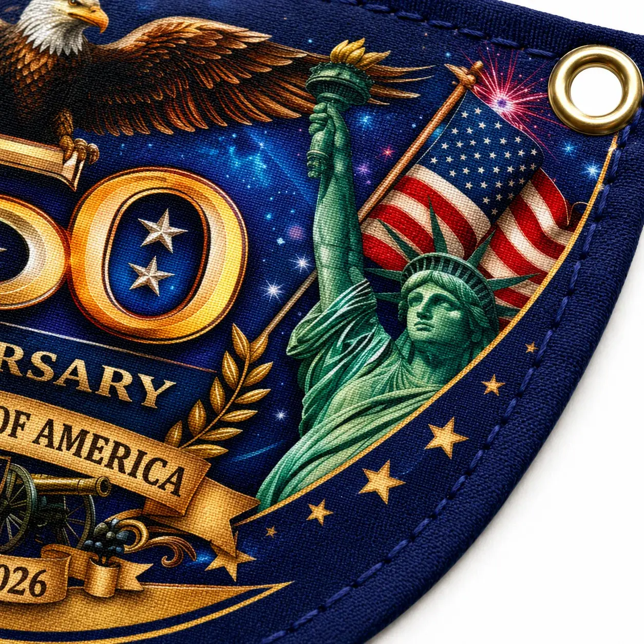 USA 250th Anniversary Semicircular Fence Banner Flag