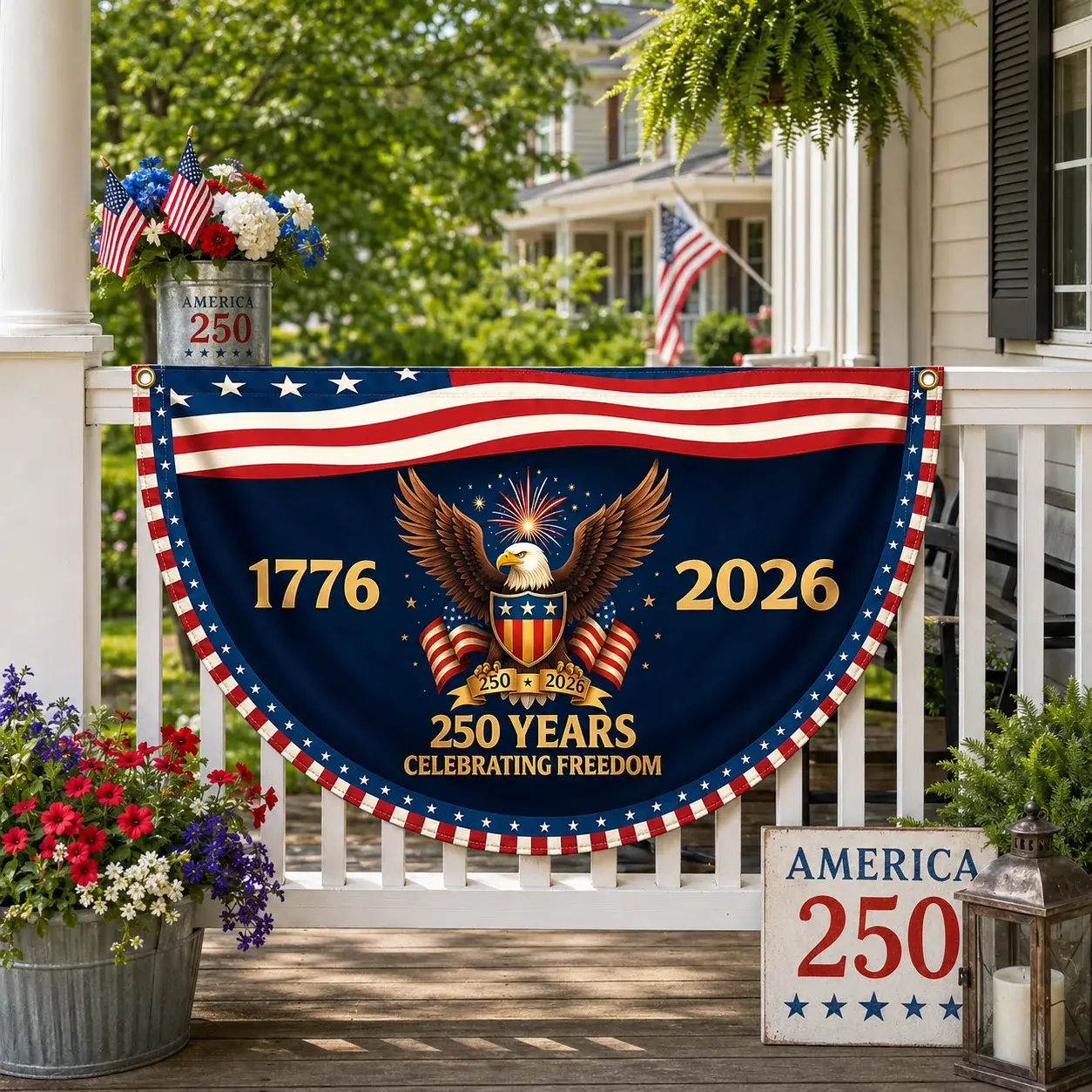 250 Years Celebrating Freedom Semicircular Flag