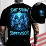 Gen X Custom Birth Year Skull Shirt – Shit Show Supervisor Graphic Tee