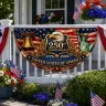250th Anniversary Eagle Liberty Bell Semicircular Flag